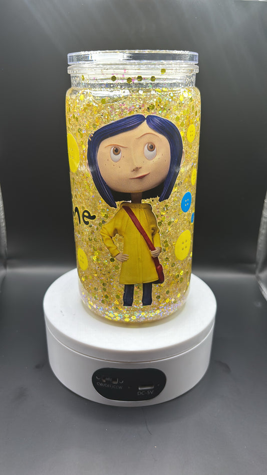 16 Oz Girl in Yellow Raincoat Tumbler